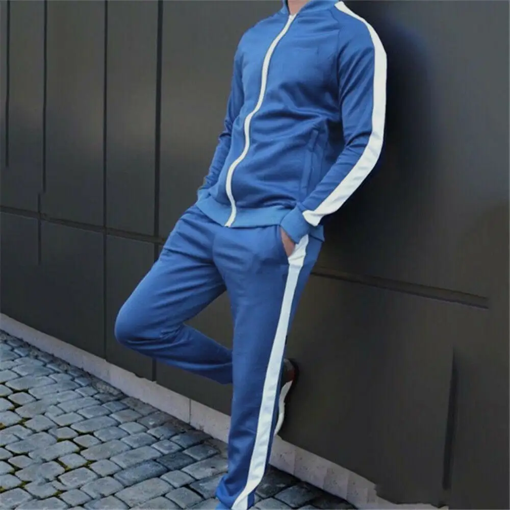 Diseño personalizado deportes pista trajes nuevos para hombre traje de chándal de los hombres Slim Fit Jogging