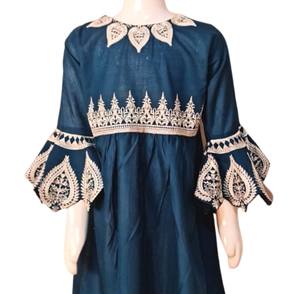 Tela de Algodón de Rayón Viscosa de Alta Calidad para Niñas, con Bordado, para Kurta/Kurti - Product Image 2