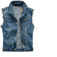 Veste en jean délavée sans manches, prix bas, 1019