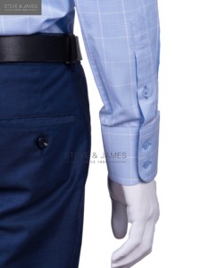 <span class=keywords><strong>Camicia</strong></span> da <span class=keywords><strong>Uomo</strong></span> Personalizzata Stile Inglese con Colletto Rialzato, 100% Cotone Satinato, Anti-Pilling, Ecologica, Maniche Lunghe - Product Image 5