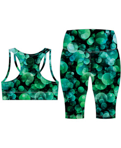 Nueva llegada del 2024, ropa de Yoga de dos piezas de alta calidad, pantalones cortos de motorista a juego, conjuntos de entrenamiento de gimnasio y Fitness - Product Image 2