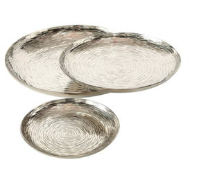 ถาดเสิร์ฟอะลูมิเนียมอเนกประสงค์ทันสมัยลายตอกโลหะ สำหรับใช้ในโรงแรม ร้านอาหาร บ้าน ของขวัญ งานอีเว้นท์ งานแต่งงาน - Product Image 4