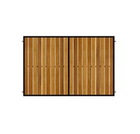 Marco de hierro hecho a mano, diseño decorativo, madera de bambú, puerta de jardín al aire libre, fabricante y distribuidor