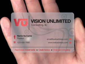 Tarjeta de visita de plástico transparente con logotipo personalizado, tarjeta de visita de pvc con impresión dura esmerilada