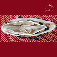 Ensemble de 5 sacs fourre-tout OEM en coton à la mode, doublure en toile, fermeture à glissière, portables pour les achats ménagers et polyvalents.