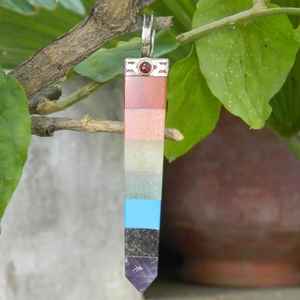 ใหม่จี้ดินสอจักระระดับพรีเมี่ยมจาก Sevan สร้อยคออัญมณีขัดเงาสไตล์นางฟ้าพร้อมเสน่ห์ในการรักษาขายส่ง - Product Image 2