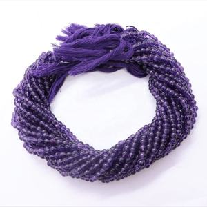 ลูกปัดอัญมณีทรงกลมเรียบ4มม. จากผู้ผลิตขายส่ง - Product Image 1