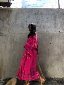 Vestido kimono largo sexi para mujer, Kimono largo Unisex para Vacaciones y Vacaciones con tinte de corbata, novedad de Verano de 2020 - Product Image 3