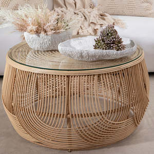 Table basse en rotin avec fleurs, vente en gros, du Vietnam - Product Image 3