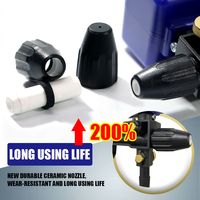 Pistolet de sablage à buse céramique LEMATEC, alimentation par gravité, tuyau de siphon, capacité 600cc, AS118-2C, outil pneumatique 90-150 PSI