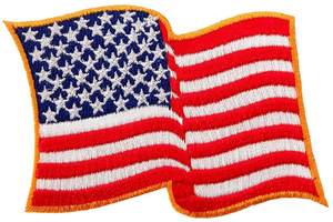 Écusson brodé en dentelle 3D personnalisé en gros 2022, toile PVC, drapeau américain, USA, à coudre ou à repasser - Product Image 4