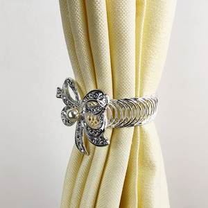 Crystals Jewelled Curtain Ring Clip Ribbon Bowknot Curtain Tieup Curtain <strong>Tieback</strong> - Product Image 4