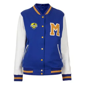 Куртки для команды, оптовая продажа, Женская куртка с вышивкой на заказ, куртка для девушек с логотипом бейсбола, куртка для колледжа