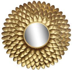 Well Selling Iron Mirror Art Irregular Circular Living Room <b>Metal</b> <b>Frame</b> Wall Mirror Decor Christmas Vintage Luxury Space Casual - Product Image 2