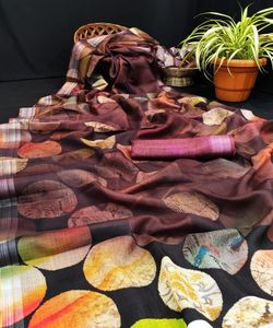 Sari atractivo e impreso digitalmente, precio más bajo, mercado textil, Ropa Étnica Surat, ropa - Product Image 3