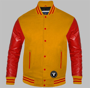 Chaqueta de Béisbol de Lana con Logotipo Personalizado para Adultos, Estilo Universitario, Mangas de Cuero, Relleno 100% Poliéster, Calidad Premium para Hombre - Product Image 5