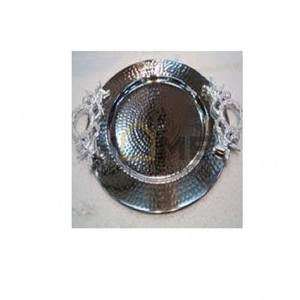 Plateau noir de qualité supérieure et poignée en bois de cerf d'or plateau de service de vaisselle plateau de service à thé et à café au prix de gros - Product Image 3