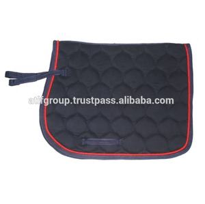 Tapis de selle de cheval tout usage en coton avec couture fantaisie couleur personnalisable et sangle de circonférence de logo quantité minimale de commande bas 10 pièces - Product Image 2