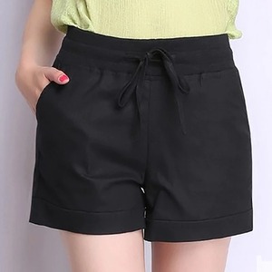 2021 été nouvelle mode respirant grande taille femmes Shorts décontracté taille moyenne Polyester Micro maille rue Shorts - Product Image 5