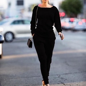 Las mujeres conjunto de punto de traje Casual traje de pista o-Cuello de manga larga trajes de deportes de mujeres primavera otoño invierno por EVERGLOW - Product Image 3