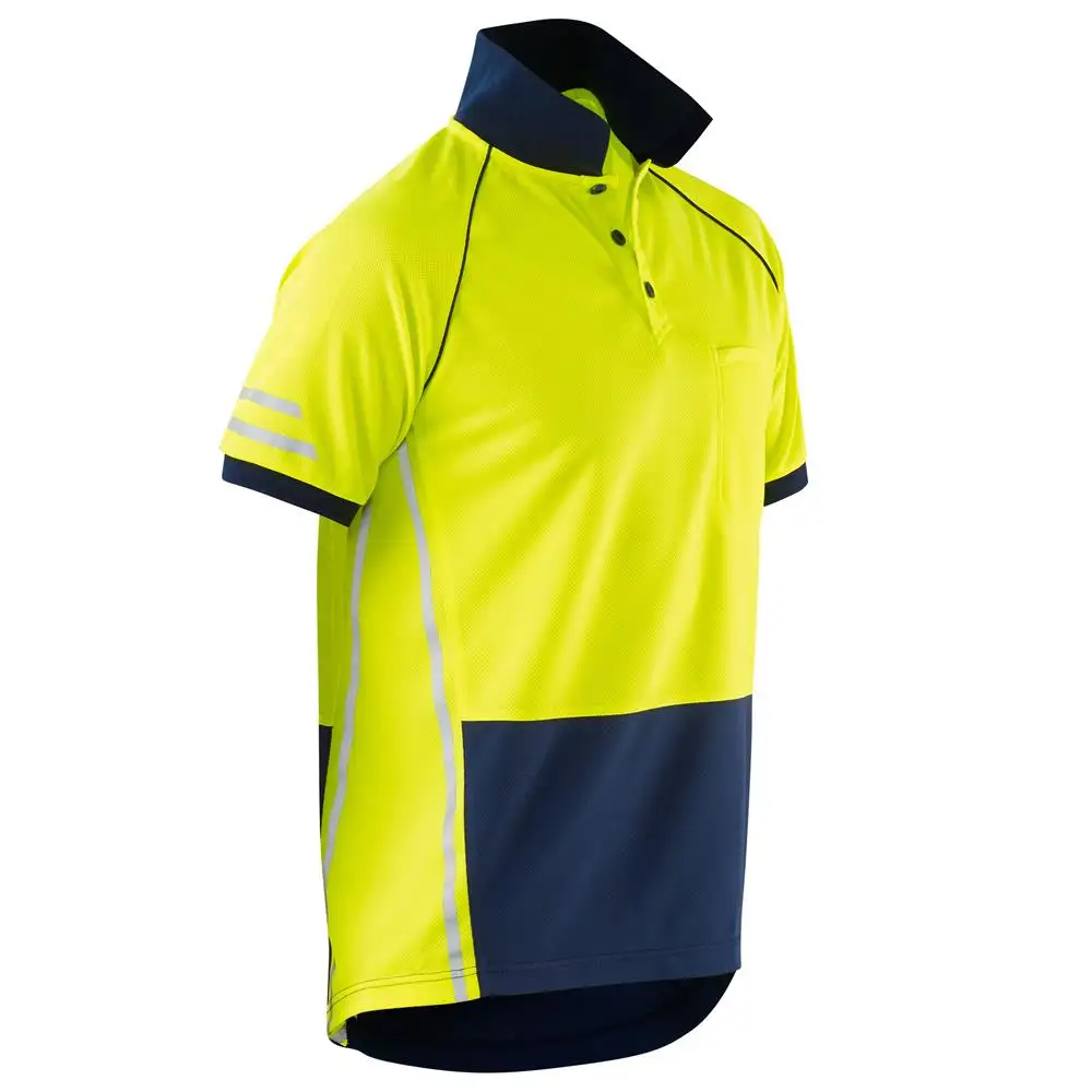 Uniforme de travail de sécurité ignifuge Hi Vis chemises à manches courtes chemises réfléchissantes OEM Hi vis 100% coton vêtements réfléchissants de sécurité