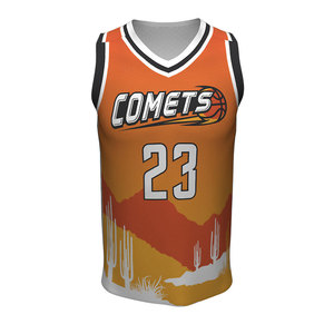 Diseño de uniforme de baloncesto personalizado al por mayor, último diseño único de camiseta de baloncesto estadounidense OEM, rojo. - Product Image 5