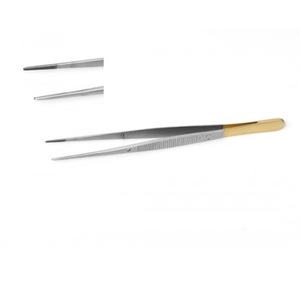 Pinzas de disección Semken con inserciones de carburo de tungsteno, acero inoxidable, certificación CE, mangos dorados de alta calidad - Product Image 2