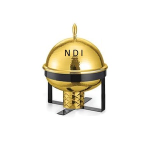 Top Quality Food Equipment <b>Catering</b> Service Food Container Metal Chafing Dish With Burner Stand Gold Plated - Product Image 1