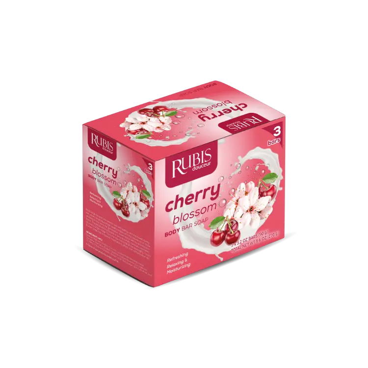 RUBIS-3X90 Gr สบู่ในกล่อง-ดอกซากุระ