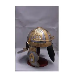 Capacete armadura antigo romano capacete vestível linha de ouro na cabeça de forma redonda a partir do mercado indiano