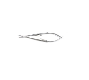 Porte-aiguille en acier inoxydable avec ciseaux, mâchoires lisses et lisses, poignées rondes de 14cm, 2 pièces - Product Image 6