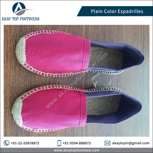 Patrón sólido Caucho natural Hecho Color negro liso Alpargatas Zapatos planos al mejor precio competitivo Nueva alpargata de estilo de verano - Product Image 4