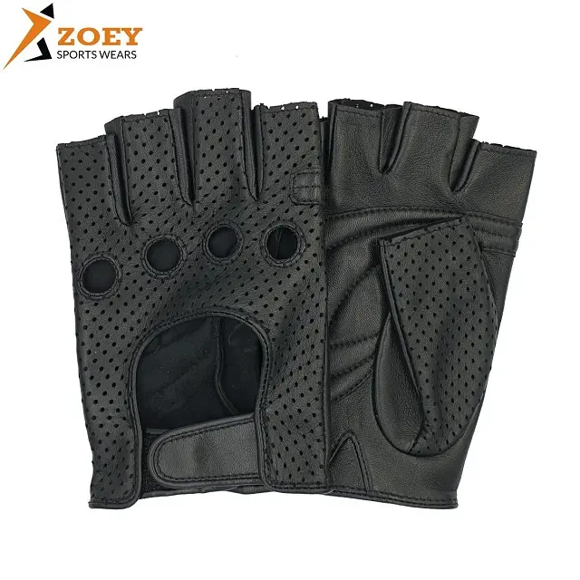 Summer Leather Cycling Gloves,Half Finger Riding Gloves,Mountain Bike Racing Gloves