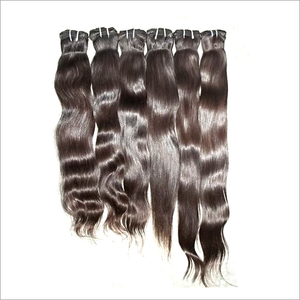 Cheveux du temple indiens bruts non transformés Faisceaux de cheveux humains vierges en vrac à double tirage Cuticule aligné Cheveux naturels de haute qualité - Product Image 5