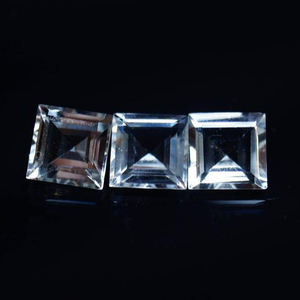 2 มม.สีขาวธรรมชาติ Topaz เจ้าหญิงตัดสอบเทียบอัญมณีหลวมผู้ค้าส่งในราคาโรงงานซื้อตอนนี้หินสําหรับเครื่องประดับทํา - Product Image 1