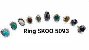 แหวนพลอยหลากสีสไตล์โบโฮอินเดียสำหรับผู้ชายผู้หญิงเครื่องประดับทำจากเหล็กอัลลอยคุณภาพสูงขายดีเครื่องประดับทำเครื่องประดับ - Product Image 2