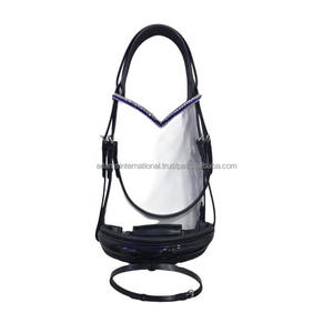 Brida de caballo de charol de alta calidad con relleno suave y banda de cejas de cristal ostentoso Productos Premium para caballos - Product Image 1