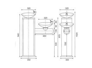 Fontaine à eau froide électrique d'extérieur en acier inoxydable de qualité commerciale «Taiwan Buder» avec double bassin et système de bulles sur pied - Product Image 6
