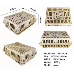 Çiftlik kullanımı ekipmanları tavuk taşıma kafesi civciv plastik kasa kümes hayvanları plastik taşıma sandığı için ördek güvercin kullanılan kalıp - Product Image 2