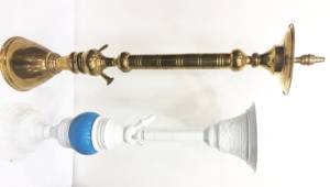 ตู้แช่ฮุคคาห์แก้วสไตล์อียิปต์ทำด้วยมือด้วยทองเหลืองเคลือบเงา - Product Image 4