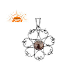 Pendentif en argent Sterling anodisé 925 pour femme, fabrication de bijoux, pierre précieuse, cuivre naturel, opale éthiopienne, livraison gratuite - Product Image 1