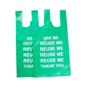 शॉपिंग बैग कस्टम लोगो पुन: प्रयोज्य टीएनटी गैर बुना किराने टी शर्ट बैग छोटे MOQ सस्ते कीमत वियतनाम से निर्माता