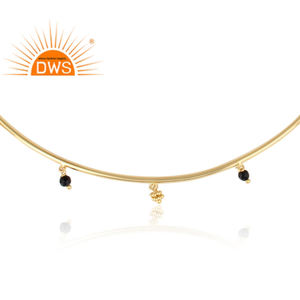 คอลเลกชั่น925คอลเลกชั่นคอลลาสสีดำพลอยโอนิกซ์ชุบทอง - Product Image 2