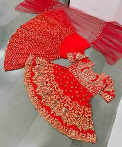 ชุดแต่งงานดีไซน์เนอร์สุดหรู ผ้าปักลายตารางสีส้ม 3 ชิ้น สำหรับชุดสلوار คามีซ พร้อมผ้าคลุมไหล่ มีสินค้าในสต็อก สำหรับผู้หญิง - Product Image 2