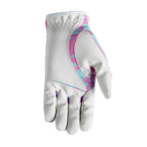 Gants de golf pour la main gauche en cuir PU souple, pleine couleur, respirants, anti-humidité, antidérapants, à doigts entiers, avec logo personnalisé - Product Image 5