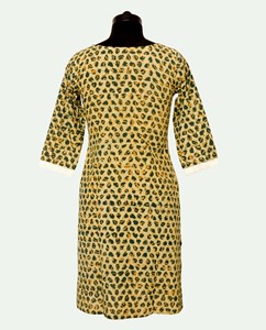 2023 dames Designer broderie Kurtis 100% coton robe ethnique pour tenue de cérémonie décontractée Technique d'impression numérique pour indien - Product Image 4