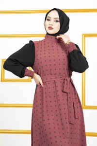 Aerobin nouvelle saison modeste mode abaya tunique style ethnique robe hijab pour adultes d'inspiration turque vêtements islamiques - Product Image 3