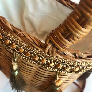 2020 Nouveau sac en rotin design avec décor de gland avec doublure en coton - Product Image 3