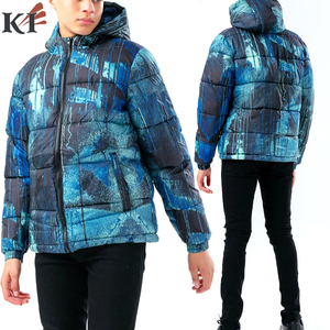 Wholesale KEVEN IMPEX Custom <b>Men</b> Puffer Jacket Reversible Breathable Eco-Friendly Windproof Casual Stand Front Soft 100% Silk - Product Image 6