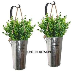 Jardinières suspendues de couleur enduite de poudre blanche grandes jardinières décoratives extérieures pour accessoires de décoration de jardin à vendre - Product Image 3